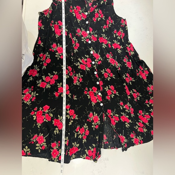 Floral Black and Pink Women's Dress - Picture 10 of 12